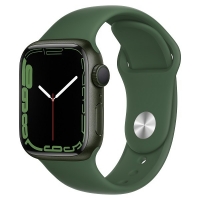 Apple Watch Series 7 GPS 45mm Green Aluminium Case with Clover Sport Band MKN73