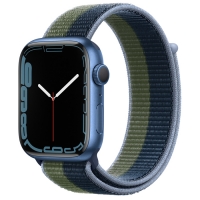 Apple Watch Series 7 GPS 45mm Blue Aluminium Case with Loop Band MKNR3
