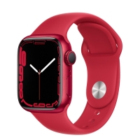 Apple Watch Series 7 GPS 41mm (PRODUCT)RED Aluminium Case with (PRODUCT)RED Sport Band MKNJ3