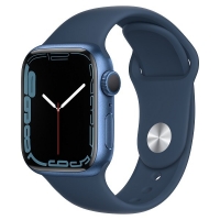 Apple Watch Series 7 GPS 45mm Blue Aluminium Case with Abyss Blue Sport Band MKN83